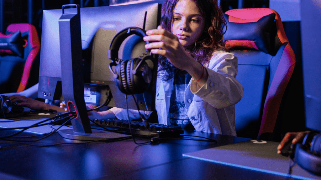 a person in a esport tournament