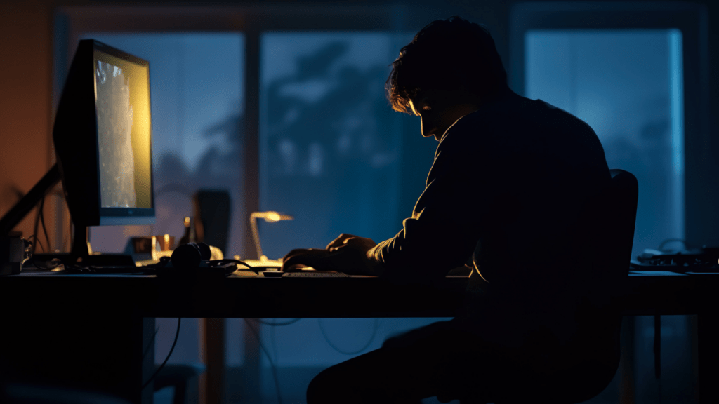 a person sitting at the table