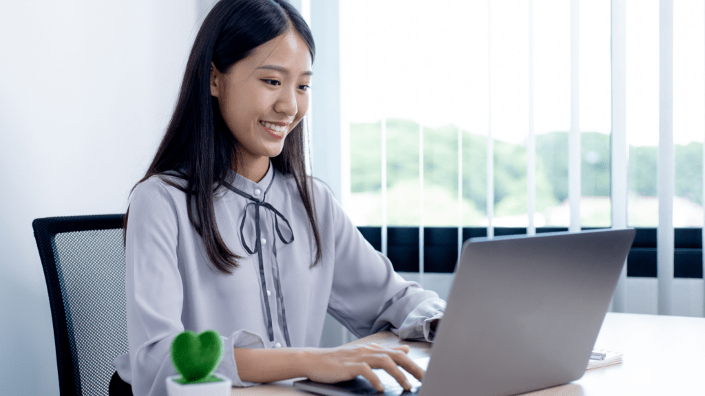 a person working on a laptop