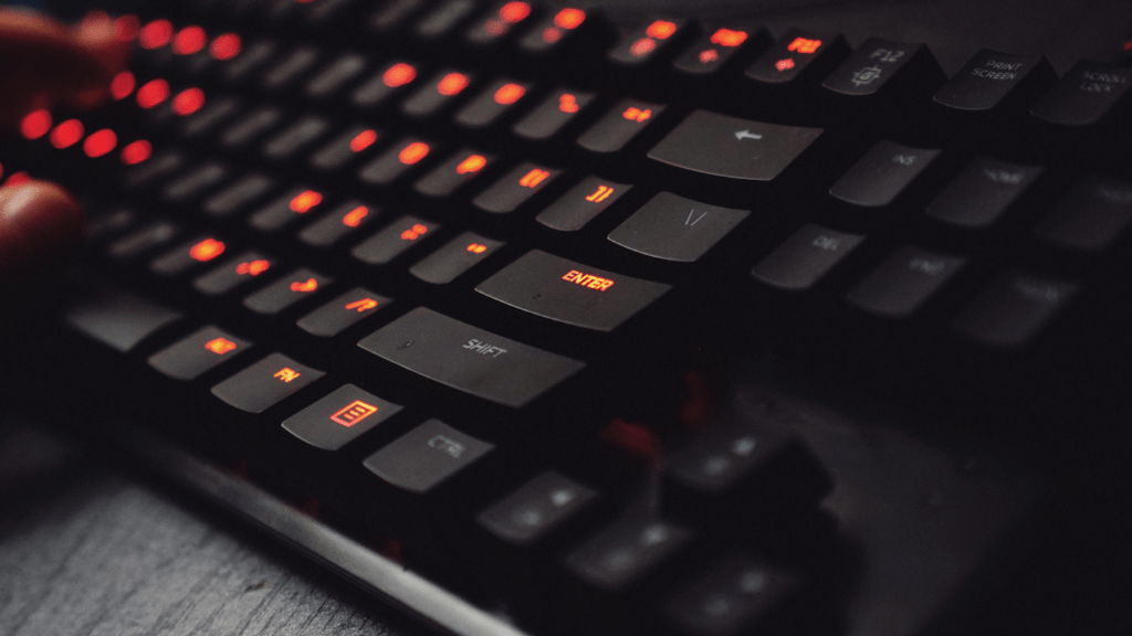 image of a black gaming keyboard